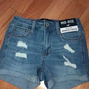 hollister ripped jean shorts